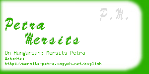 petra mersits business card